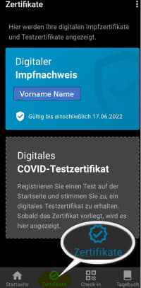 Corona-Warn-App Zertifikate