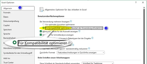 Excel - Allgemein - Bei Verwendung mehrerer Anzeigen
