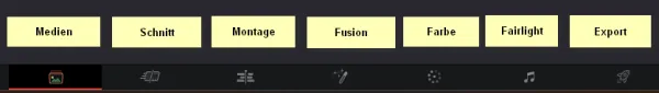 GUI Navigation Davinci Resolve